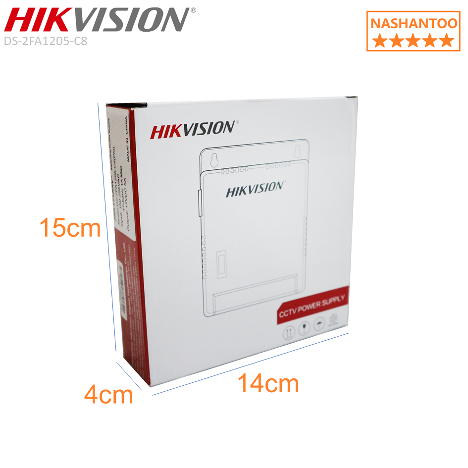 Hikvision 4CH/8CH CCTV Centralized Power Supply 12V 1A Channel Output Switching Mode Power Supply, Compact Size, Over Current/Short Circuit/Over Voltage Protection 8CH | 4CH Centralized Power Supply DS-2FA1205-C8 / DS-2FA1225-C4